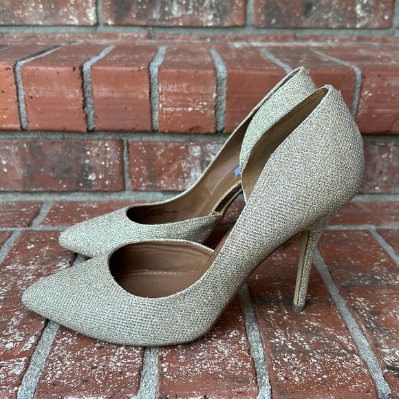 Steve Madden Gold Glitter Daancer Pumps Women's Size 10 - Picture 3 of 8